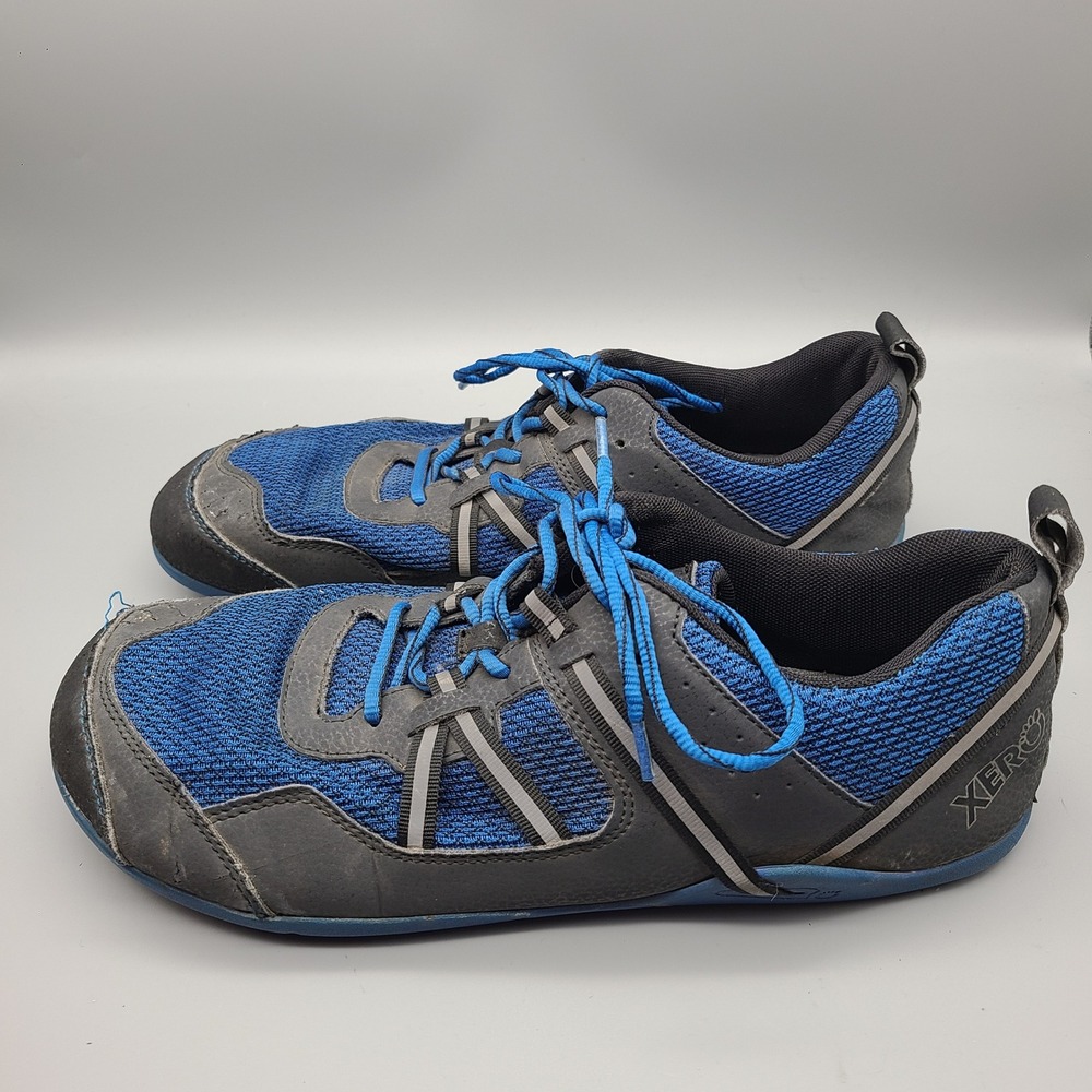 Xero Shoes Prio Mens 12 Blue Grey Minimalist Barefoot Running Fitness Sneakers